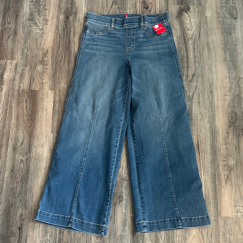 NEW with tags! SPANX Wide Leg Jeans in Classic Denim